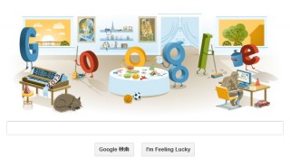 今日のGoogleロゴは2013年お正月