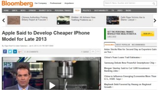 Apple、廉価版「iPhone」は99ドルからか-米ブルームバーグ報道