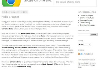 Google、しゃべってメールを作成できる「Google Chrome25」のβ版を公開