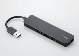 エレコム、USB3.0接続に対応する計3タイプの4ポート搭載ハブを発売
