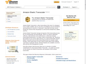 AWS、映像ファイルを変換できるクラウドサービス「Amazon Elastic Transcoder」を発表