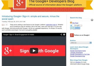 Googleアカウントでアプリなどにサインインできる「Google+ Sign-In」発表