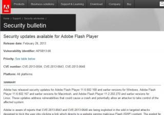 Adobe、今月3回目の「Flash Player」セキュリティアップデート。「Firefox」標的のものも
