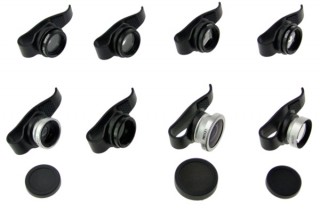 エバーグリーン、iPhoneカメラ用にクリップ型の特殊効果レンズキットを発売