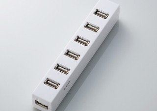 強力マグネット装備の7ポートUSBハブ