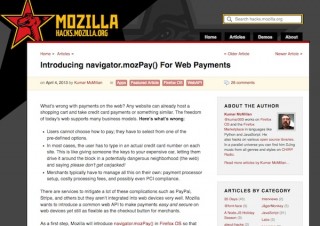 Mozillaが「Firefox OS」に決済システムAPI導入へ、決済がより簡単に