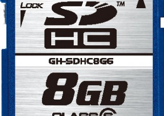 高速SLCチップ採用　8GBのSDHCメモリーカード