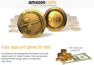 米Amazon、Kindle Fireのアプリで使える「Amazon Coins」(アマゾン コイン)を500枚無料配布
