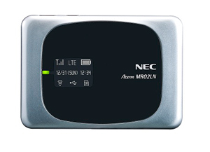 NEC、スマホからリモート起動できるLTEモバイルルータ「AtermMR02LN」を発売