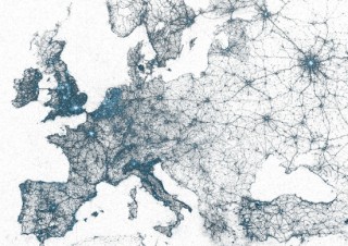Twitter、ジオタグ付きツイートの発信点を地図上に結び、世界各都市の形を浮かび上がらせる