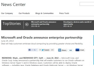 宿敵だったMicrosoftとOracle、Amazonに対抗するためクラウド事業で提携