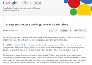 Google、マルウェアやフィッシングなど危険なWebサイト情報を公開