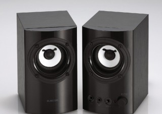 iPodなどを接続可能 木のスピーカー