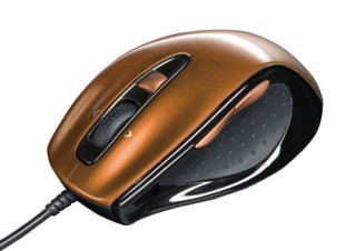 高級感のあるメタリックボディのレーザ式マウス