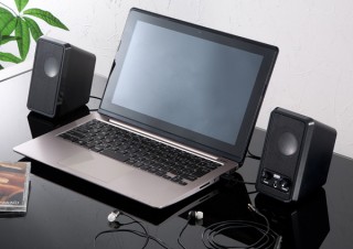サンワ、USBポートからの電源供給で使用できるスピーカー「MM-SPL7U」