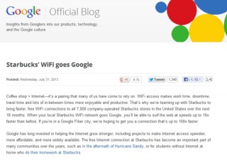 米Google、全米のスタバで無料Wi-Fi接続サービス開始--18カ月で7000店舗に提供