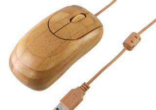 上海問屋、本体素材に竹を採用した趣のあるUSBオプティカルマウスを発売