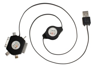上海問屋、Lightningコネクタにも対応した6in1マルチアダプタUSB充電ケーブルを発売