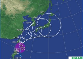 台風15号が日本列島縦断、激しい雨や強風で大荒れの天気になるおそれ