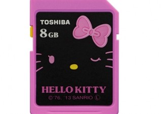 東芝、ピンクと黒を基調にしたハローキティデザインのSDHCメモリカード