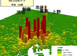 ドコモ、携帯電話を利用した人口統計情報「モバイル空間統計」を提供開始