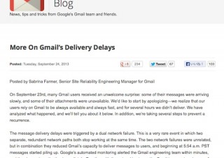 Google、Gmailの遅延について謝罪