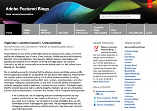 Adobe、不正アクセスによる290万人分の個人情報流出の可能性を発表