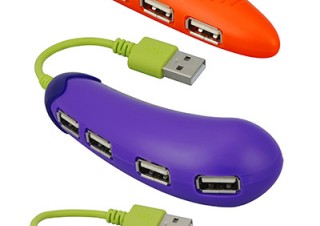 グリーンハウス、にんじん/なす/とうがらしの形の4ポート搭載USBハブを発売