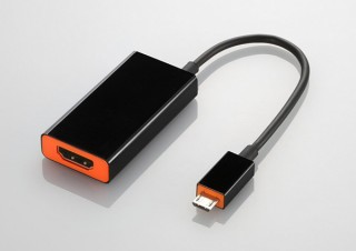 エレコム、SlimPortをHDMIに変換できるアダプタ「MPA-SLMPAD01BK」