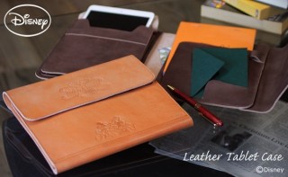 Hamee、高級感漂う本革のアンティーク風Disneyタブレットケース