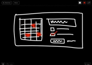 クリエイティブに専念 黒バックのアイデアスケッチiPadアプリ