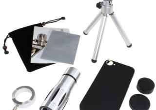 上海問屋、遠くのものを撮影できるiPhone5S/5用三脚つき12倍レンズ発売