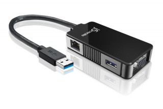 加賀ハイテック、USB3.0対応ギガビットイーサネット・VGAマルチアダプタ「JUA370」