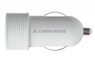 グリーンハウス、USBシガーソケット充電アダプタのホワイトモデルを発売