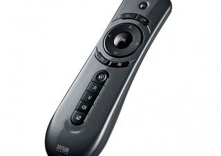 サンワサプライ、14ボタンを搭載し空中でリモコンのように使える「空中マウス」