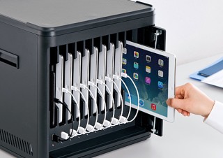 サンワサプライ、タブレットを10台収納できるUSBハブ機能搭載キャビネットを発売