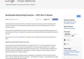 Google、2013年は3億5000万件以上の悪質な広告を削除—昨年から大幅増