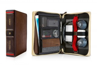 フォーカル、周辺機器とiPadを一緒に持ち運べる洋書風ブック型マルチケース