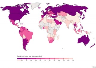 Twitter、「ソチ五輪」関連ツイートの盛り上がっている国がひと目でわかる世界地図
