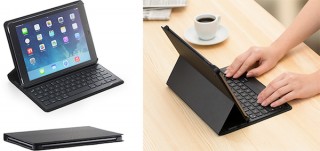 ソフトバンクBB、極薄19mmのiPad Air対応ケース一体型Bluetoothキーボード発売