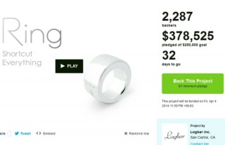 ログバー、空中ジェスチャーでスマホを操作できるスマート指輪「Ring」の予約開始