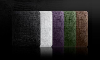 プレアデス、個性的なクロコダイル型押しが施されたiPadケース