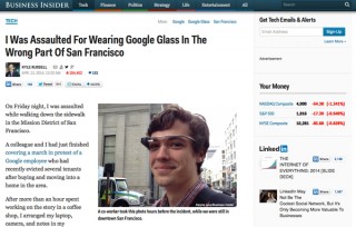米ジャーナリスト着用のGoogle Glass、路上で強奪