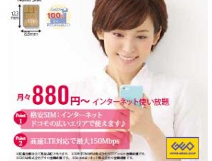 ゲオ、月額880円～で利用できる格安SIMを発売