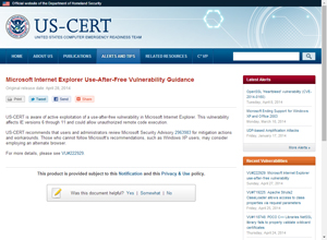 US-CERT、IE以外の代替ブラウザ使用を呼びかけ
