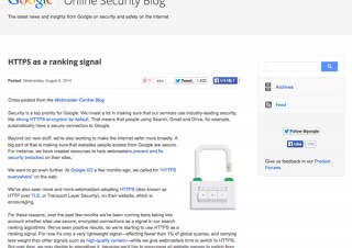 Google検索でHTTPS対応をランキングに反映へ
