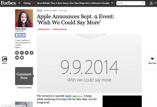 Apple、9月9日にとうとうiPhone6発表か