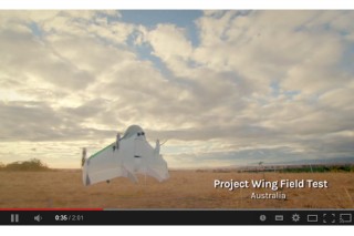 Googleが豪で小型無人飛行機による配送実験、動画を公開