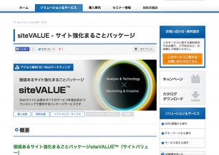 Webサイト改善のパッケージサービス「siteVALUE」