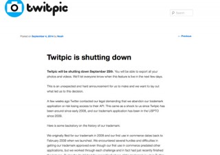 Twipicが9月25日に終了へ、近日中にエクスポート機能提供